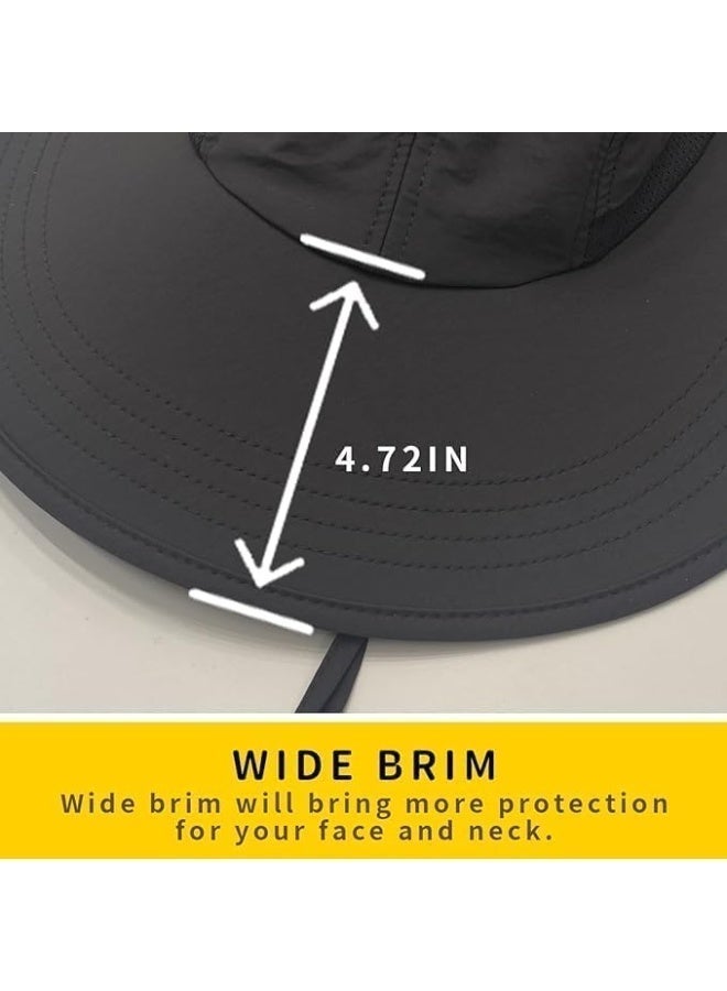 CLENEA Fishing Hat,Outdoor Sunshade Hat with 50 + UPF Protective Hat, Wide Brim Fisherman's Hat with Neck Flap, Sunscreen, Anti Mosquito, Anti Ultraviolet, Go Out, Fishing, Play - Image 5